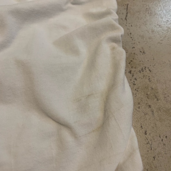 💙 Kismet White Ribbed Ruched Side Racerback Tank Top - Size S/P - Picture 4 of 8